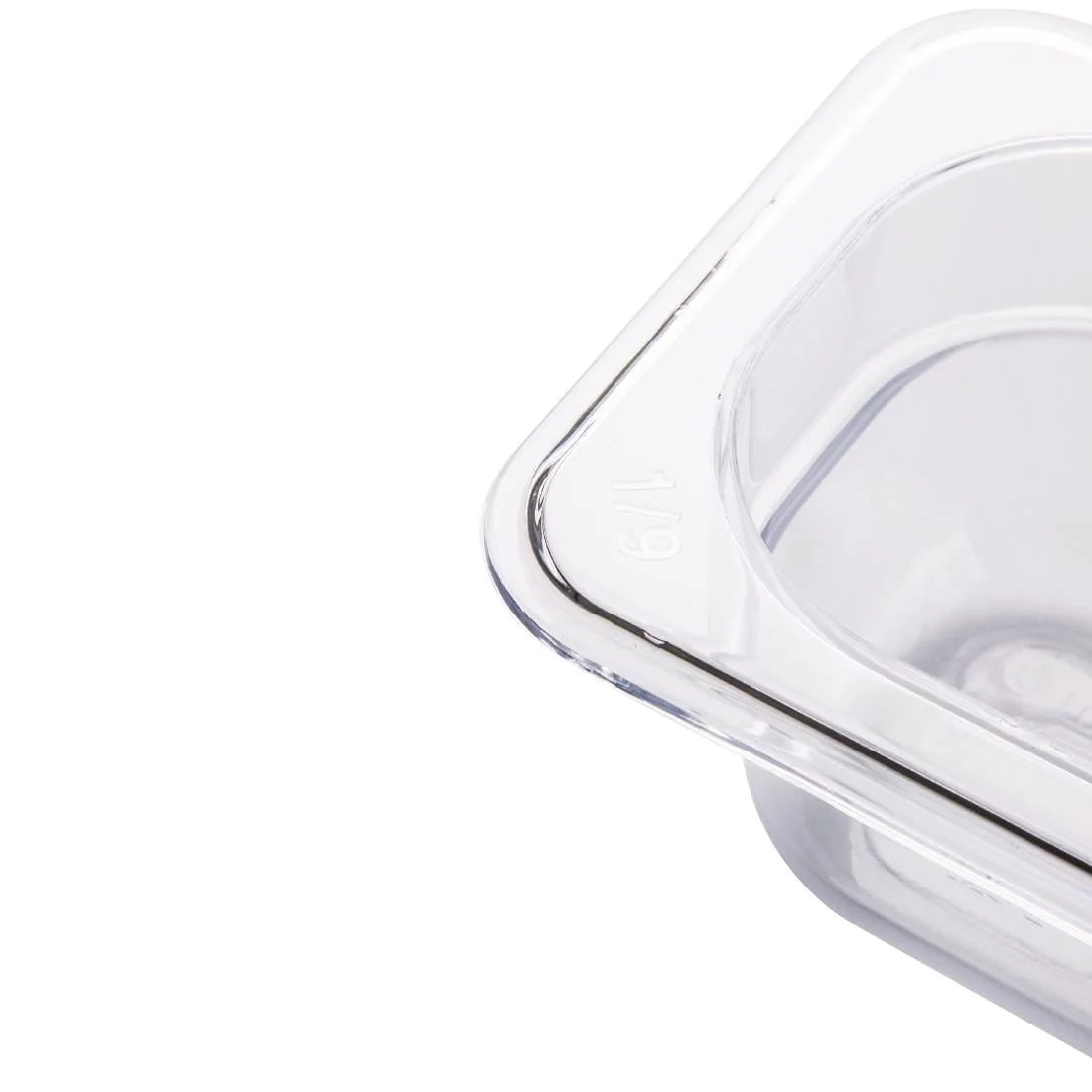 Vogue Polycarbonate 1/9 Gastronorm Container 100mm Clear - Image 4