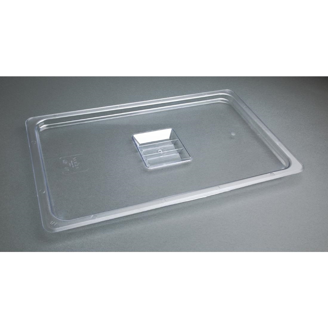 Vogue Polycarbonate 1/1 Gastronorm Lid Clear