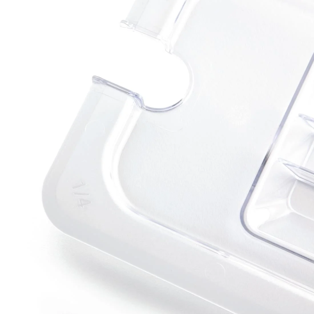 Vogue Polycarbonate 1/4 Gastronorm Lid Notched - Image 3