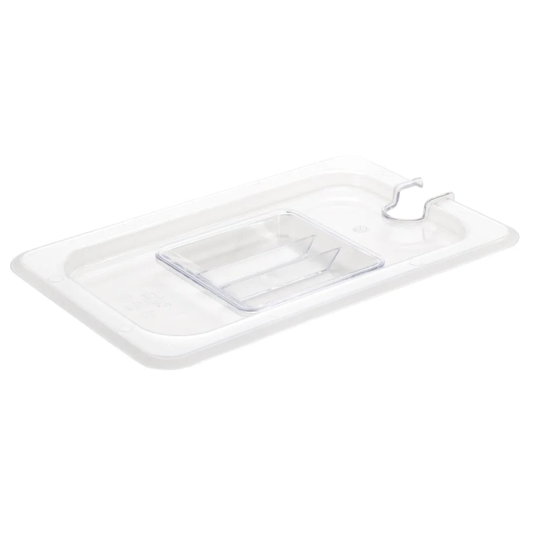 Vogue Polycarbonate 1/4 Gastronorm Lid Notched - Image 5