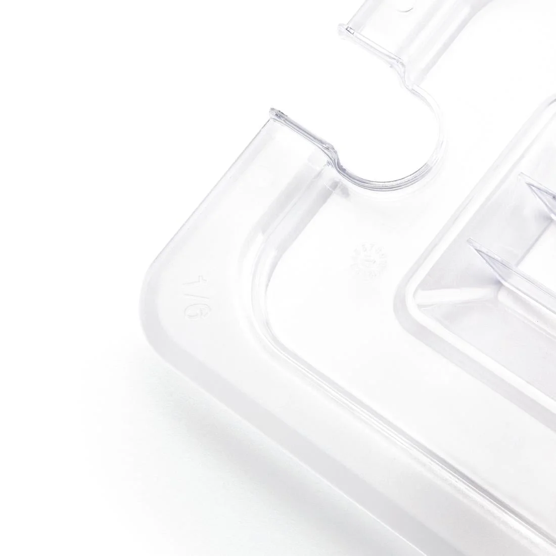 Vogue Polycarbonate 1/6 Gastronorm Lid Notched - Image 3