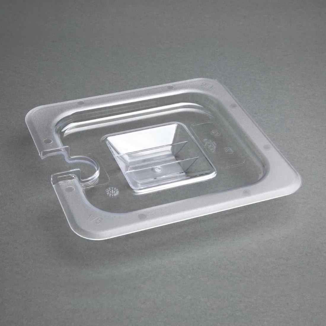 Vogue Polycarbonate 1/6 Gastronorm Lid Notched - Image 4