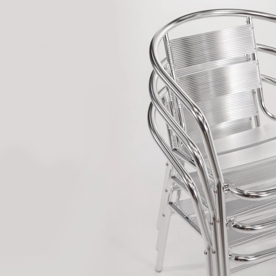 Bolero Aluminium Stacking Chairs (Pack of 4) - Image 6