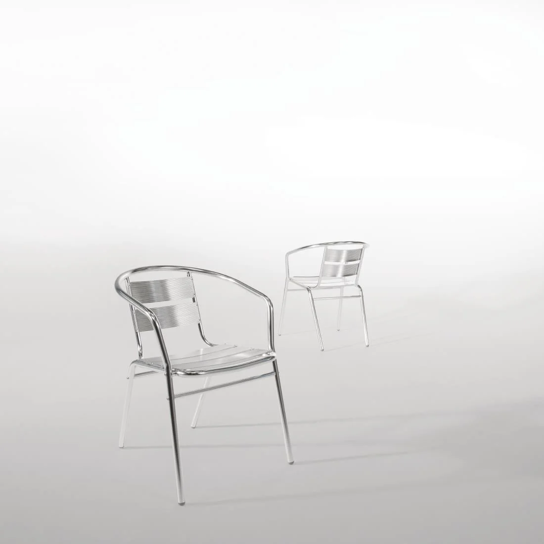 Bolero Aluminium Stacking Chairs (Pack of 4) - Image 7