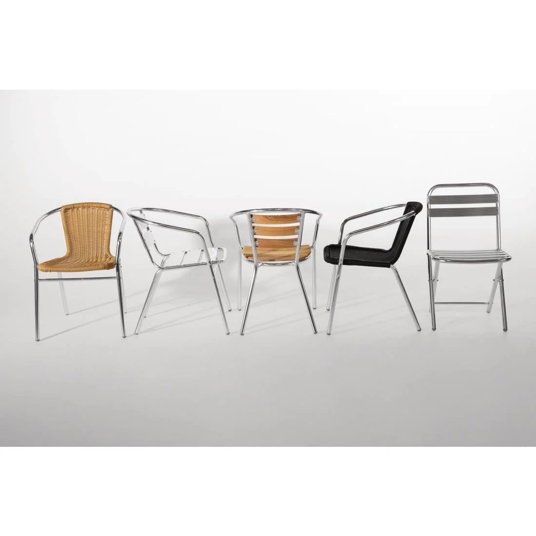 Bolero Aluminium Stacking Chairs (Pack of 4) - Image 10
