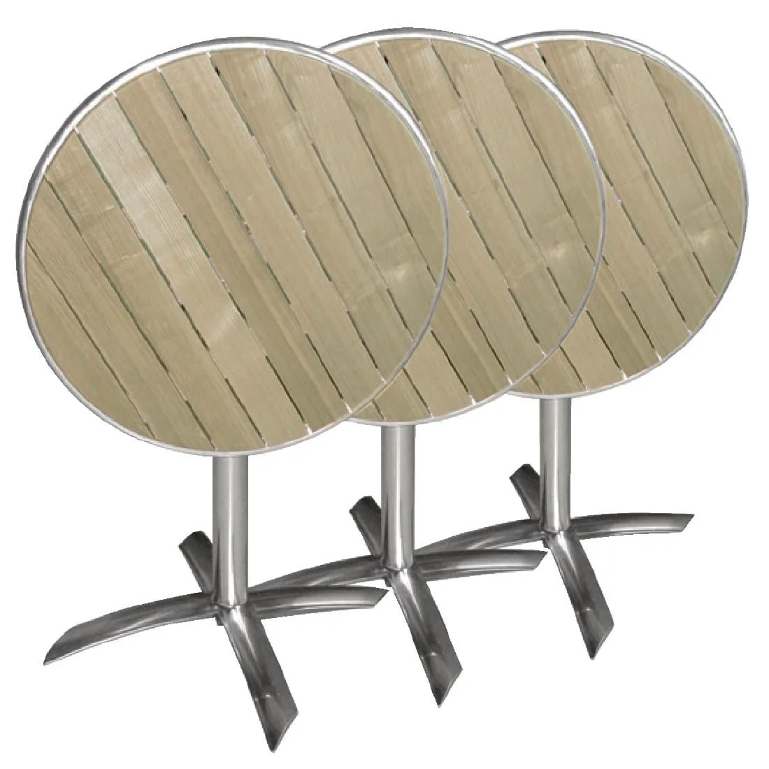 Bolero Round Flip Top Table Ash 600mm - Image 2