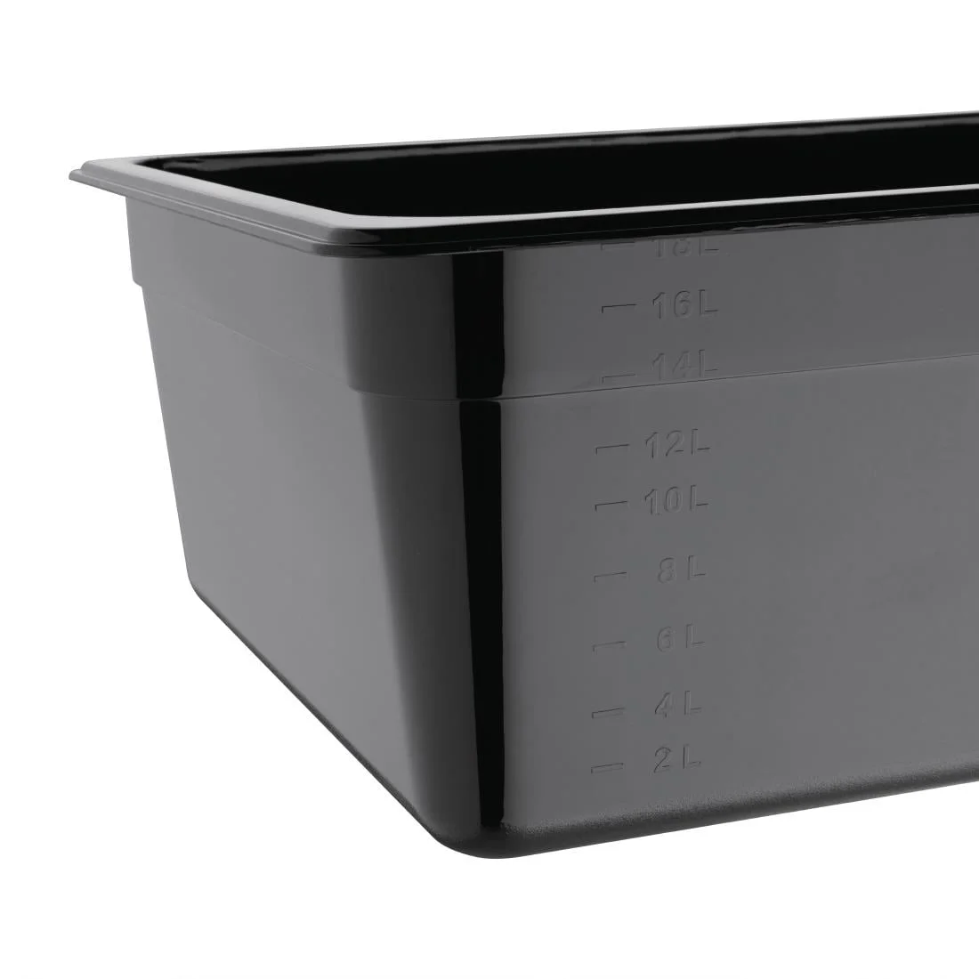 Vogue Polycarbonate 1/1 Gastronorm Container 150mm Black - Image 5