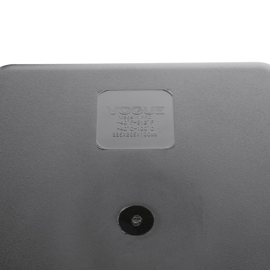 Vogue Polycarbonate 1/2 Gastronorm Container 100mm Black