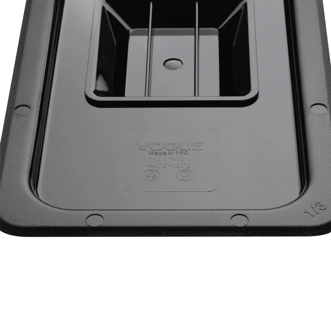 Vogue Polycarbonate 1/3 Gastronorm Lid Black - Image 4