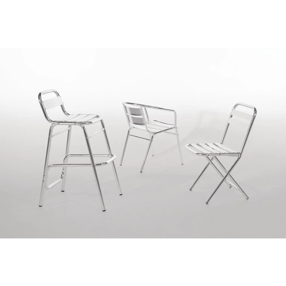 Bolero Aluminium Stacking Chairs (Pack of 4) - Image 11