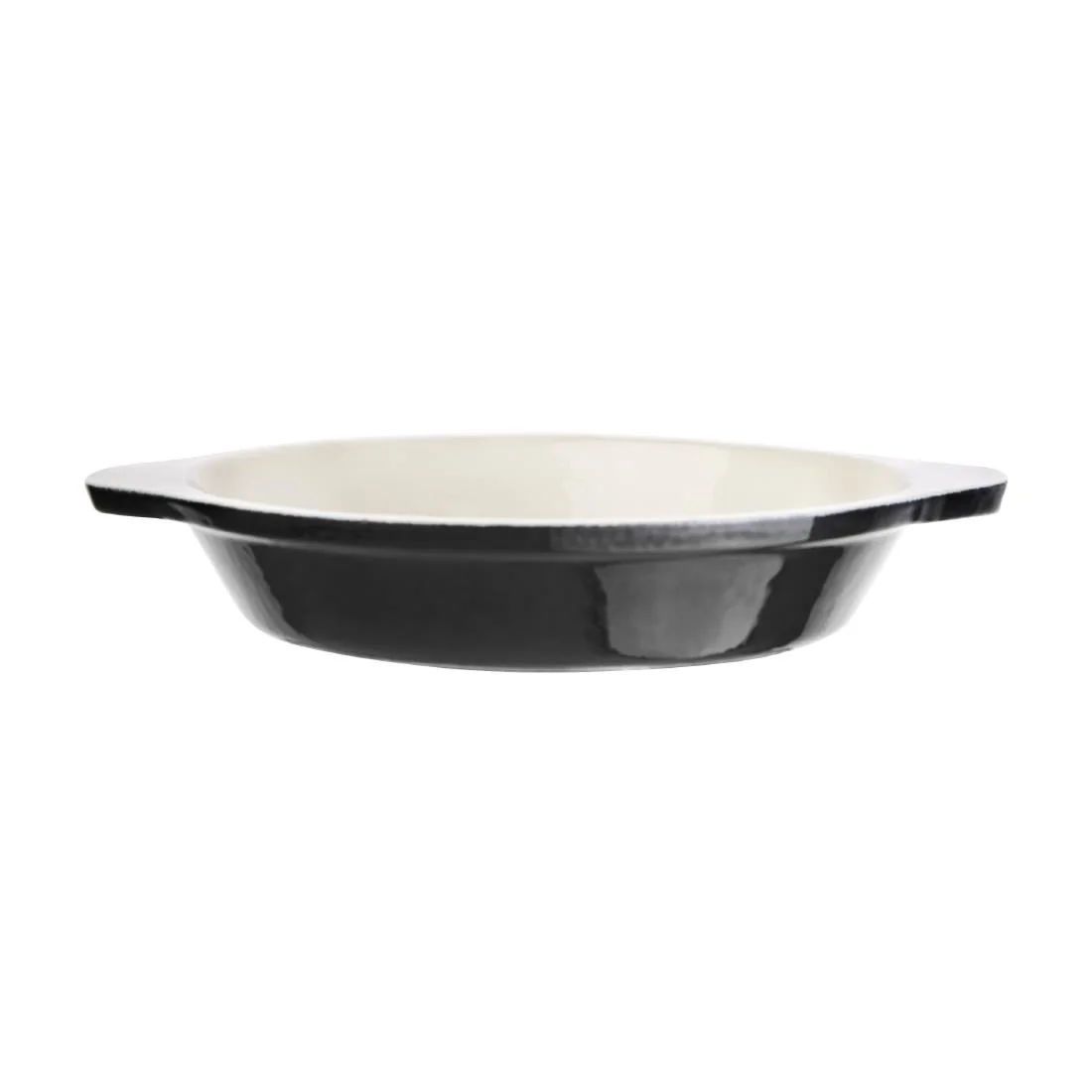 Vogue Black Cast Iron Round Gratin Dish 400ml - Image 2