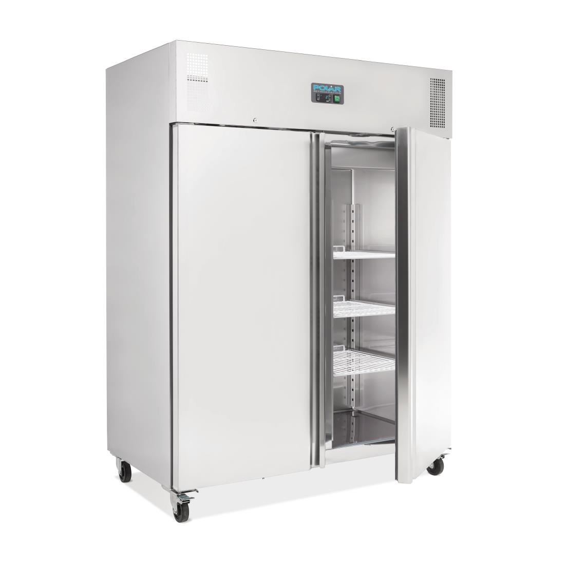 Polar Heavy Duty Double Door Fridge Stainless Steel 1300Ltr
