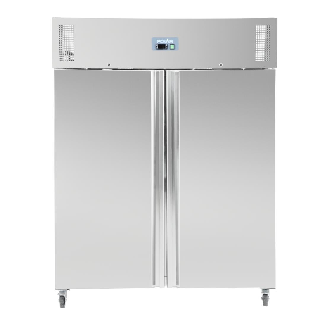 Polar Heavy Duty Double Door Freezer Stainless Steel 1300Ltr