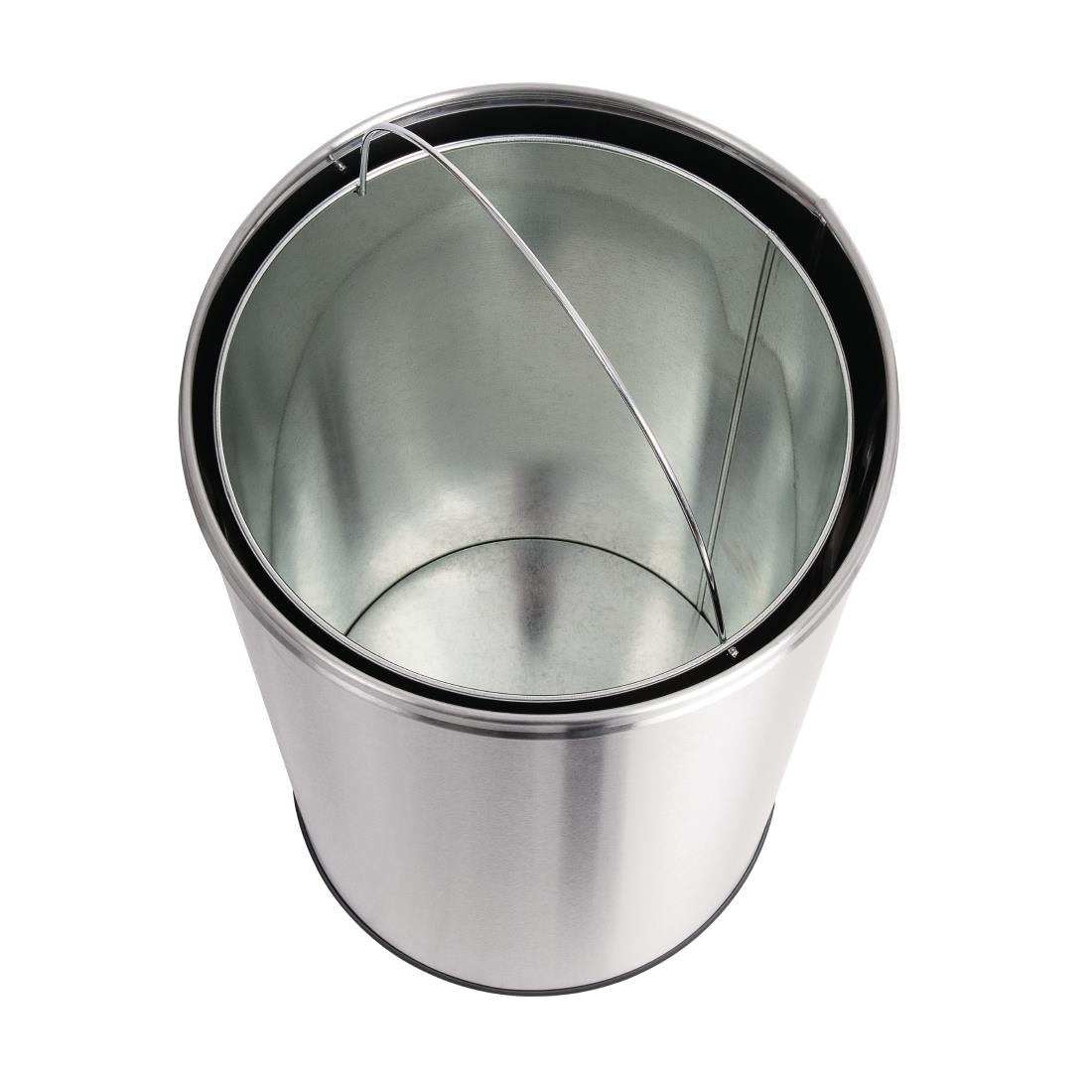 Bolero Bullet Bin Silver 40Ltr