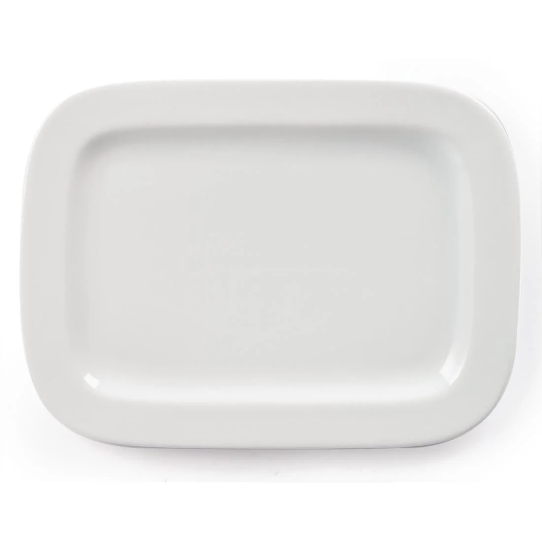 Olympia Whiteware Rounded Rectangular Plates 230mm - Image 2