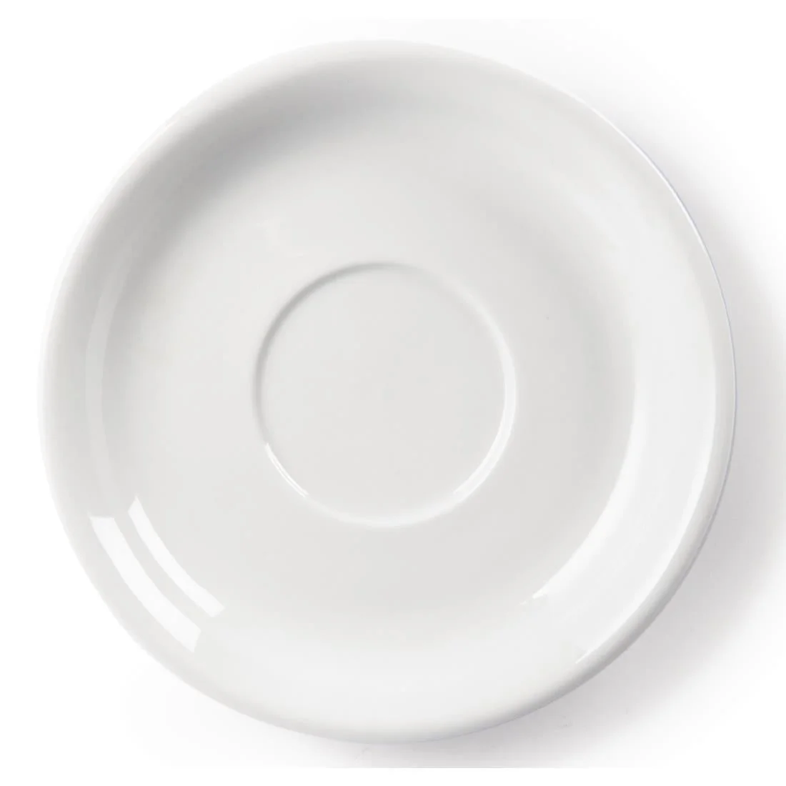 Olympia Whiteware Cappuccino Saucers 180mm - Image 2