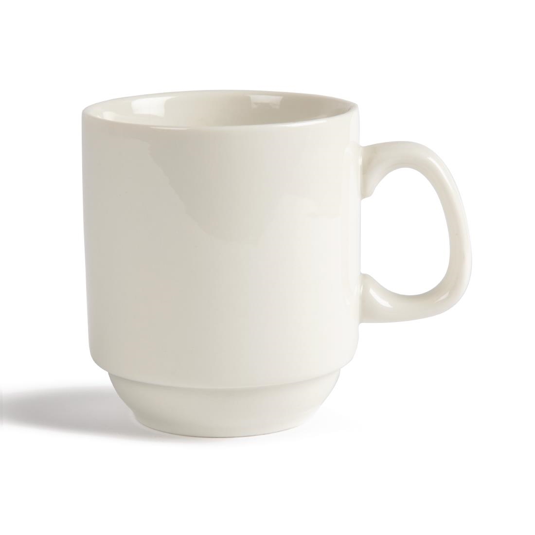 Olympia Ivory Stacking Mugs 285ml 10oz