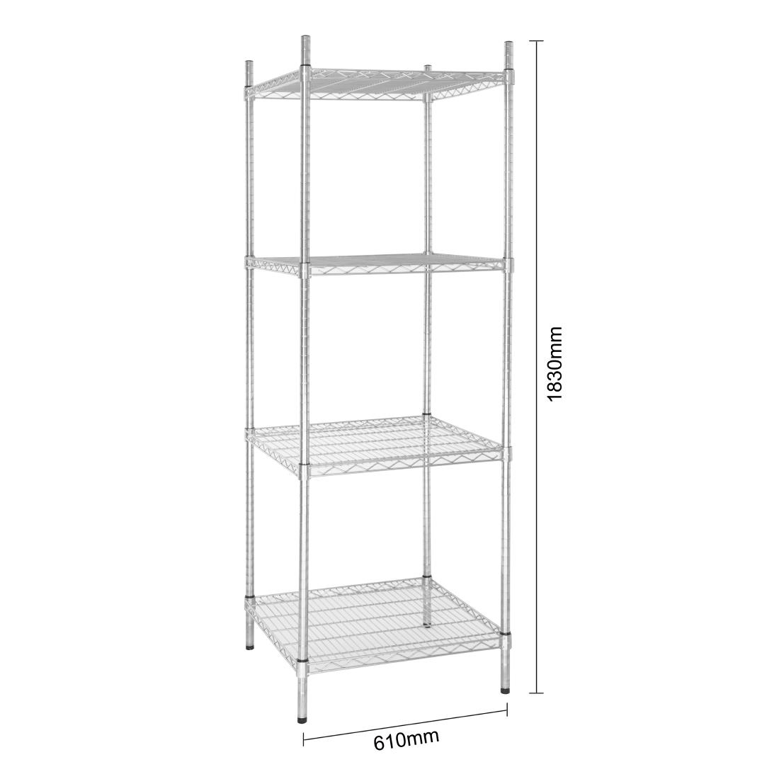 Vogue 4 Tier Wire Tower Unit 610x610mm