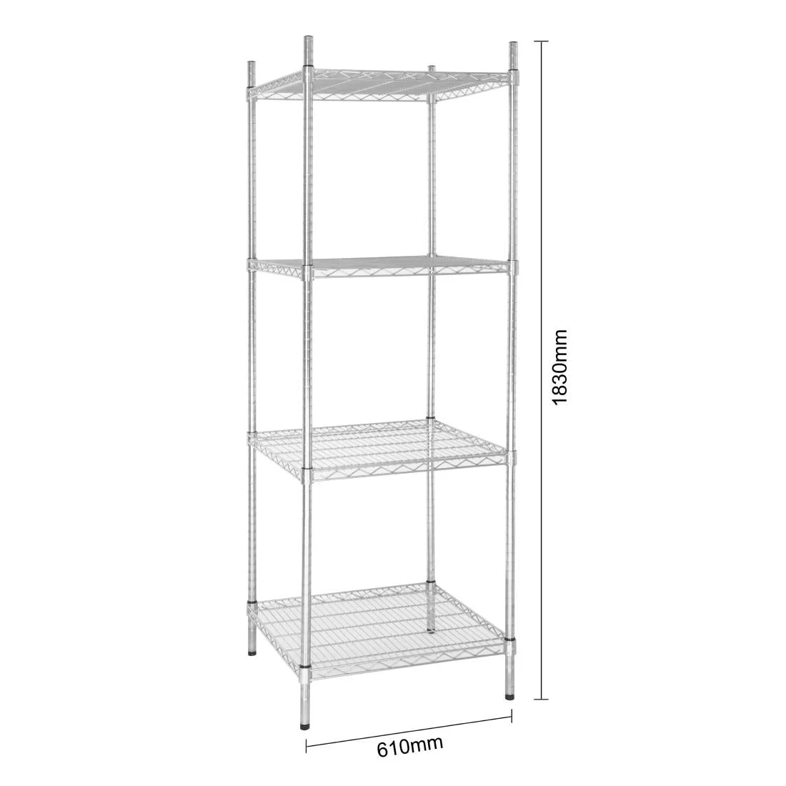 Vogue 4 Tier Wire Tower Unit 610x610mm - Image 6