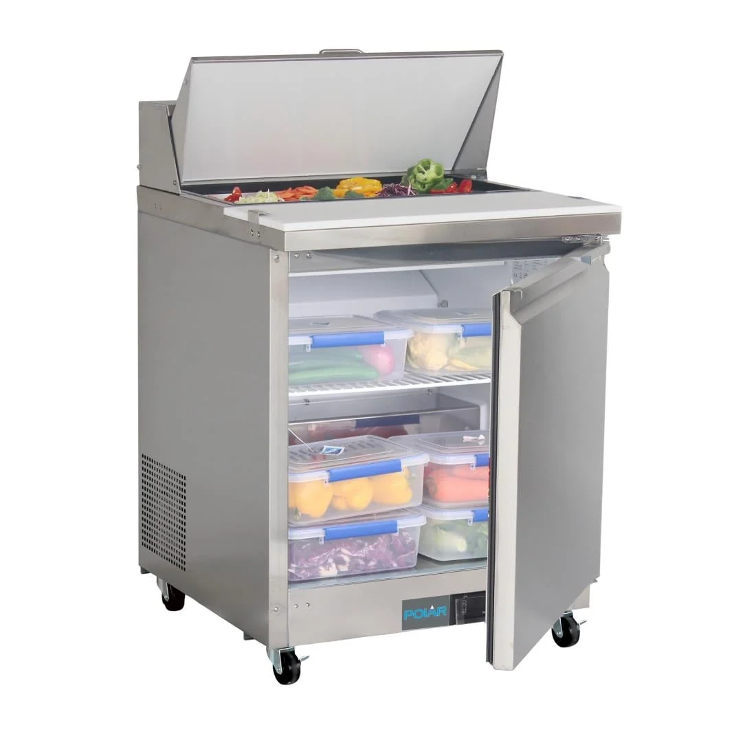 Polar U-Series Single Door Mega Top Prep Counter Fridge 154Ltr - Image 6