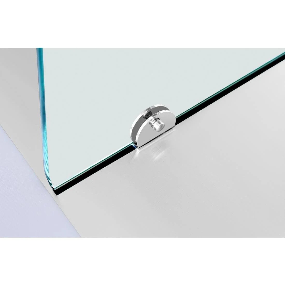 Polar U-Series GN Saladette Counter with Square Sneeze Guard 4 Door - Image 5