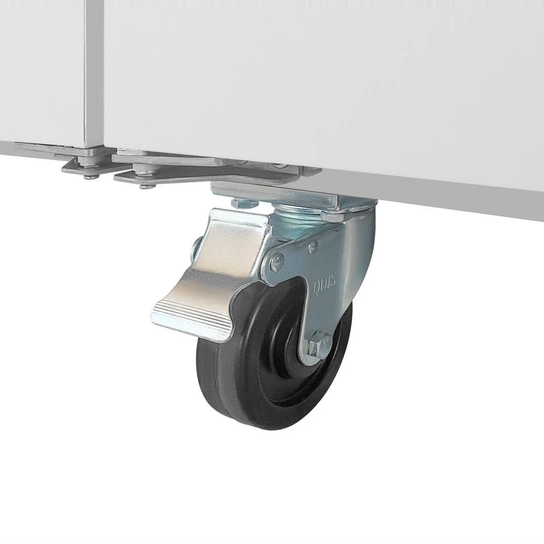 Polar U-Series GN Saladette Counter with Square Sneeze Guard 4 Door - Image 2