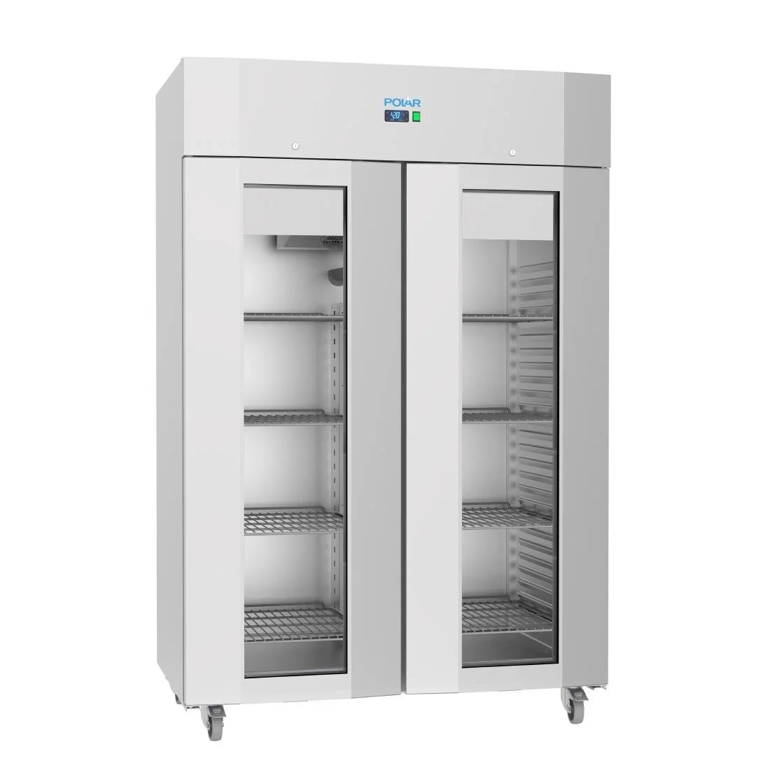 Polar U-Series Energy Efficient Double Glass Door Upright Storage/Display Freezer