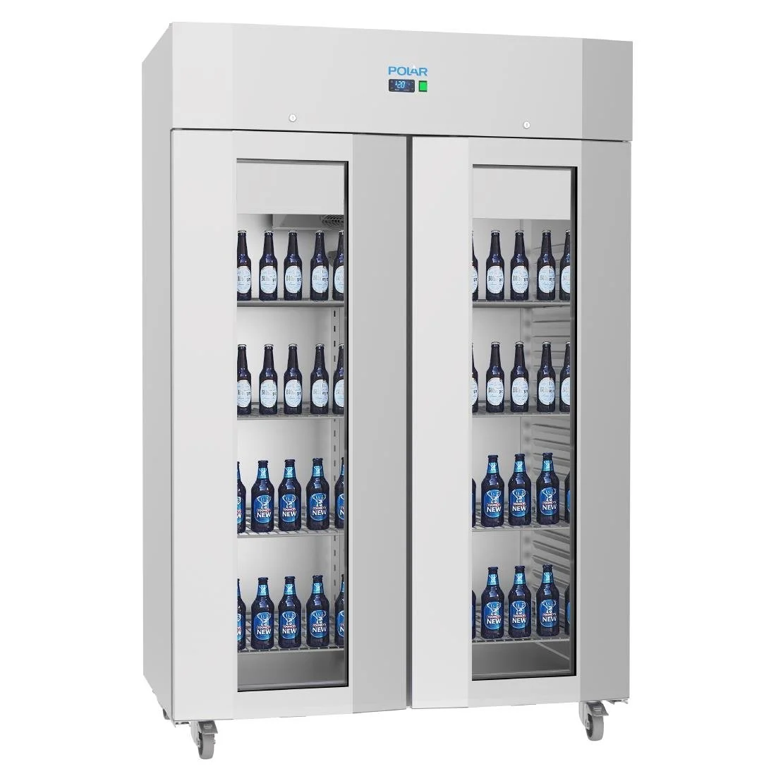 Polar U-Series Energy Efficient Double Glass Door Upright Storage/Display Fridge - Image 9