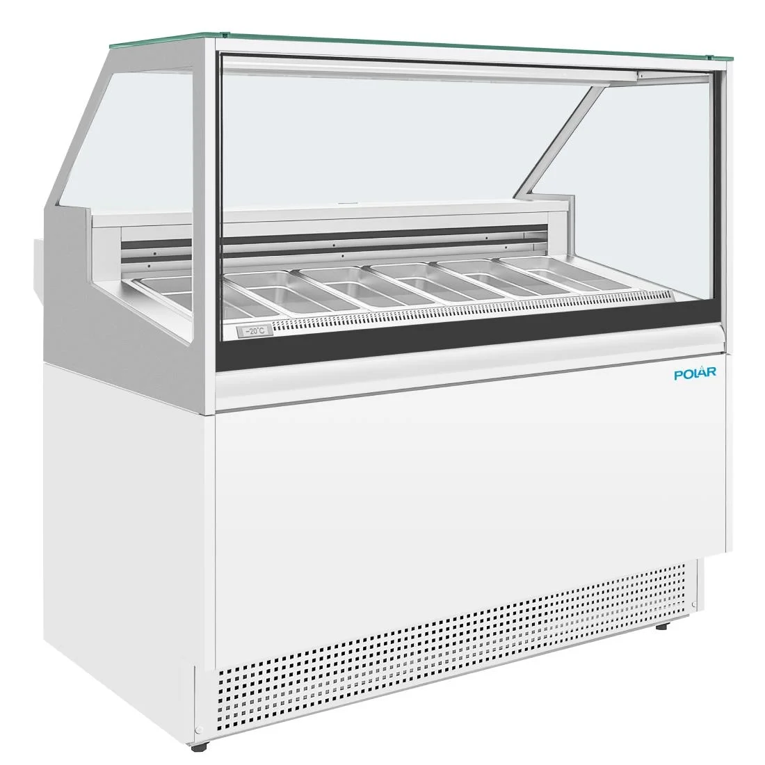 Polar U-Series 6 Pan Ice Cream Serve Over Cabinet Freezer - Image 3