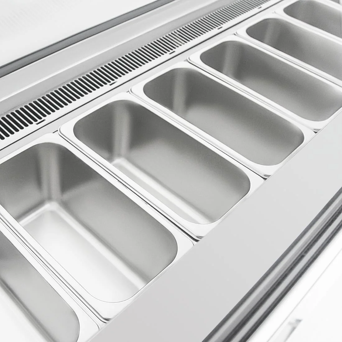 Polar U-Series 6 Pan Ice Cream Serve Over Cabinet Freezer - Image 6