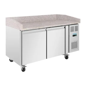Polar U-Series Double Door Pizza Counter with Granite Top 428Ltr