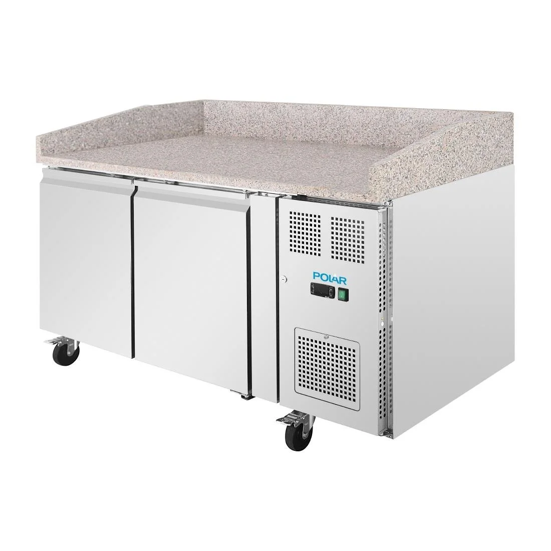 Polar U-Series Double Door Pizza Counter with Granite Top 428Ltr - Image 3