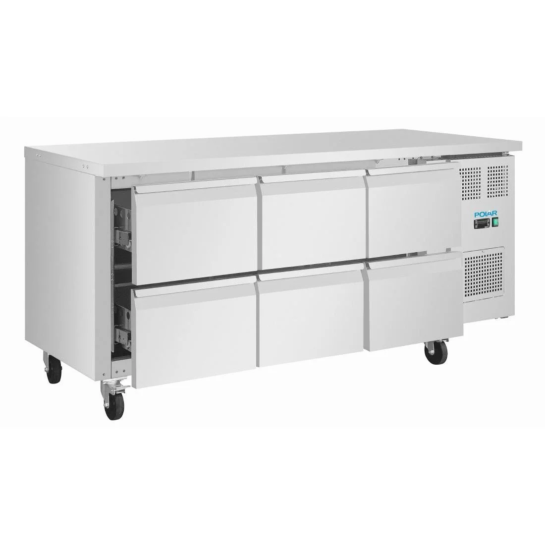 Polar U-Series Six Drawer Gastronorm Counter Fridge - Image 4
