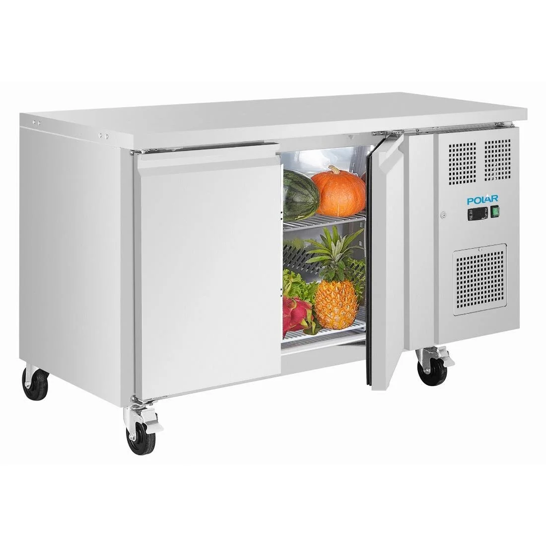Polar U-Series Double Door Slimline Counter Fridge - Image 5