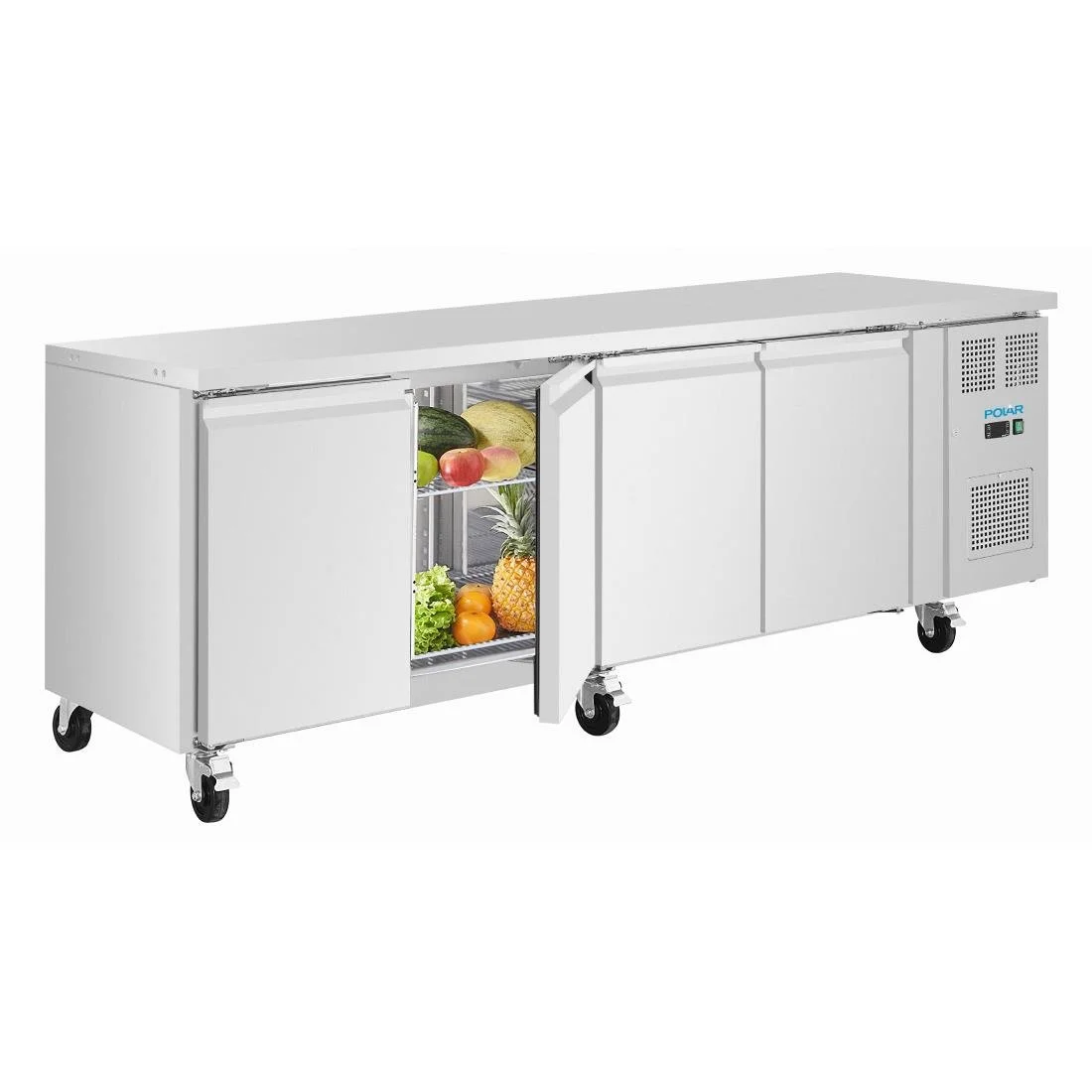 Polar U-Series Four Door Slimline Counter Fridge - Image 5