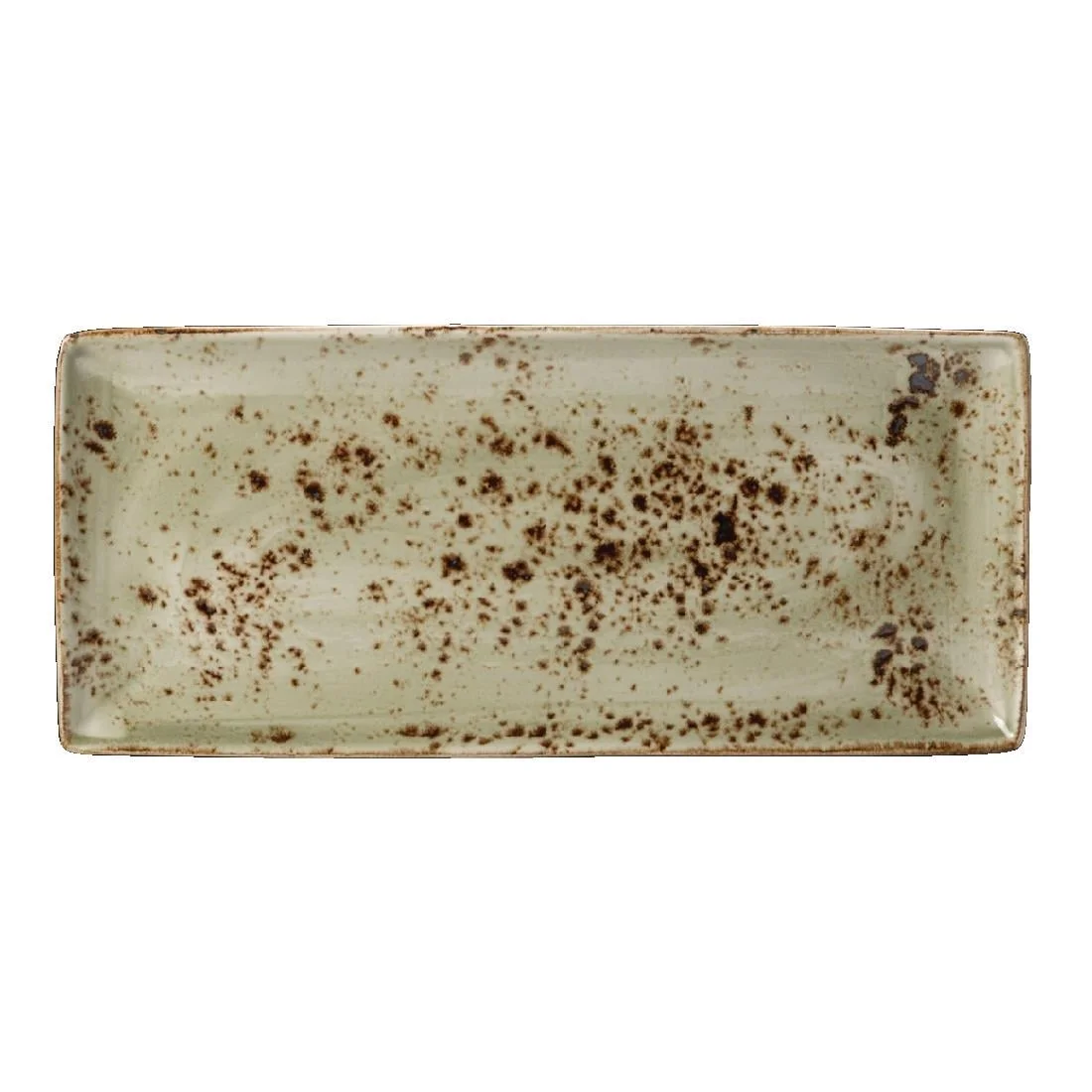 Steelite Craft Green Rectangular Platters 370 x 165mm