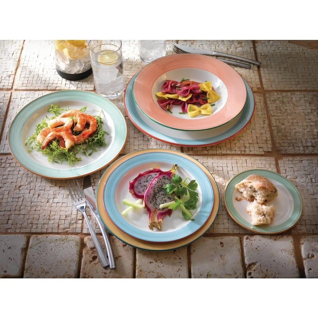 Steelite Rio Green Slimline Plates 157mm - Image 2