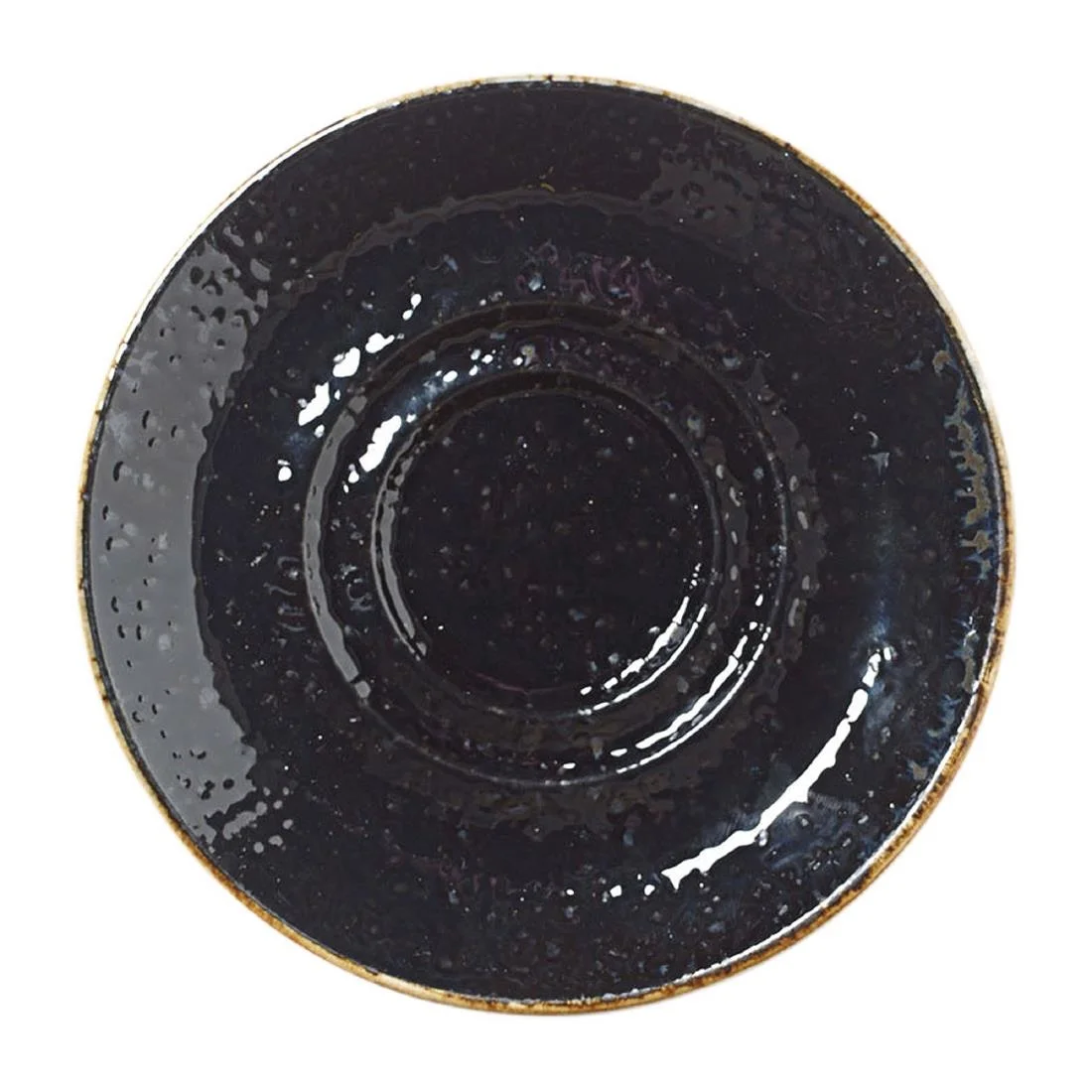 Steelite Craft Liquorice Saucers Small Double-Well 118mm (12 Pack)