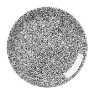 Steelite Ink Crackle Black Coupe Plates 253mm (12 Pack)