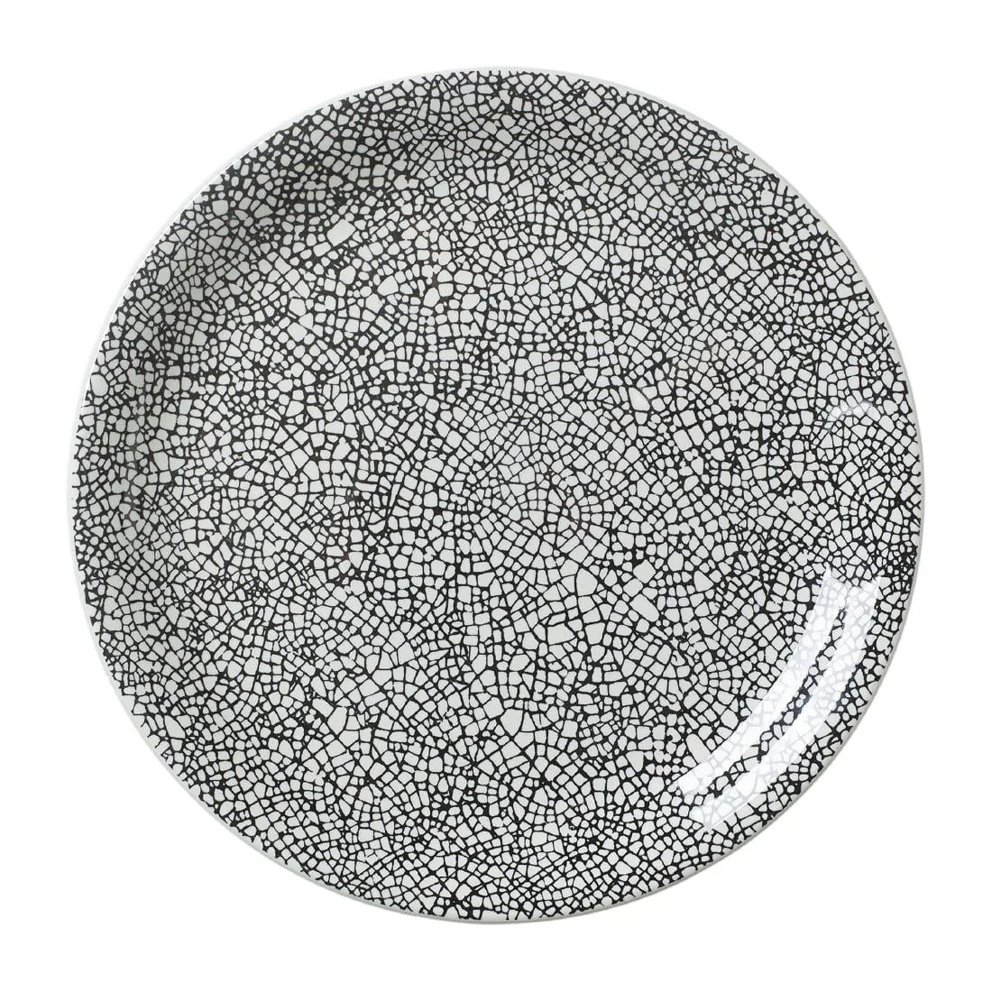 Steelite Ink Crackle Black Coupe Plates 203mm (12 Pack)
