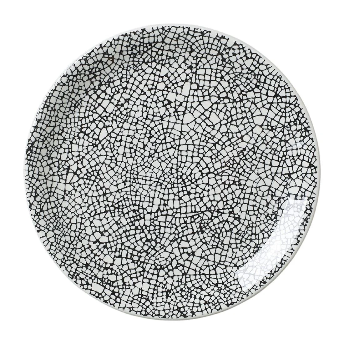 Steelite Ink Crackle Black Coupe Plates 153mm (12 Pack)