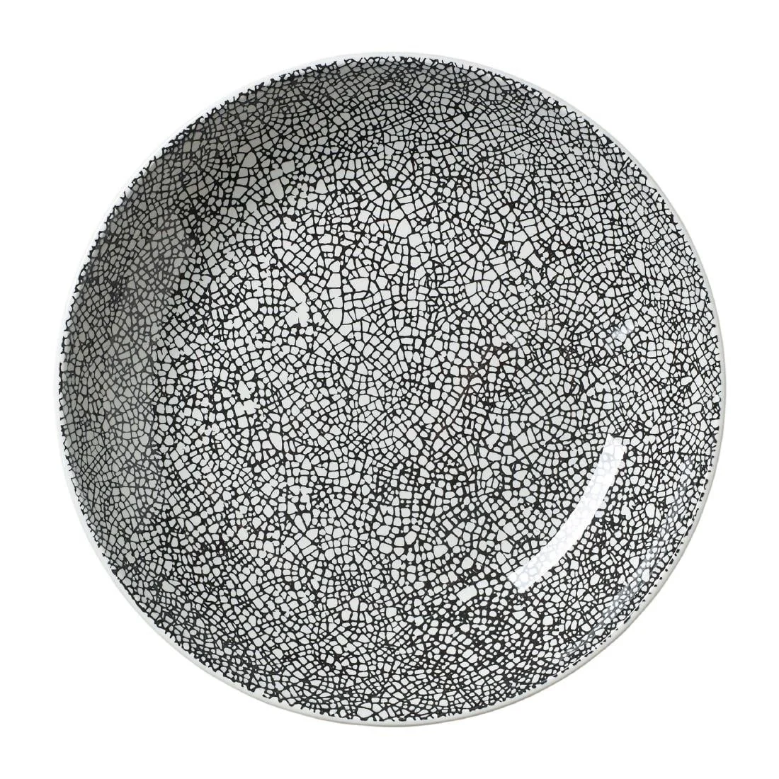 Steelite Ink Crackle Black Coupe Bowls 205mm (12 Pack)