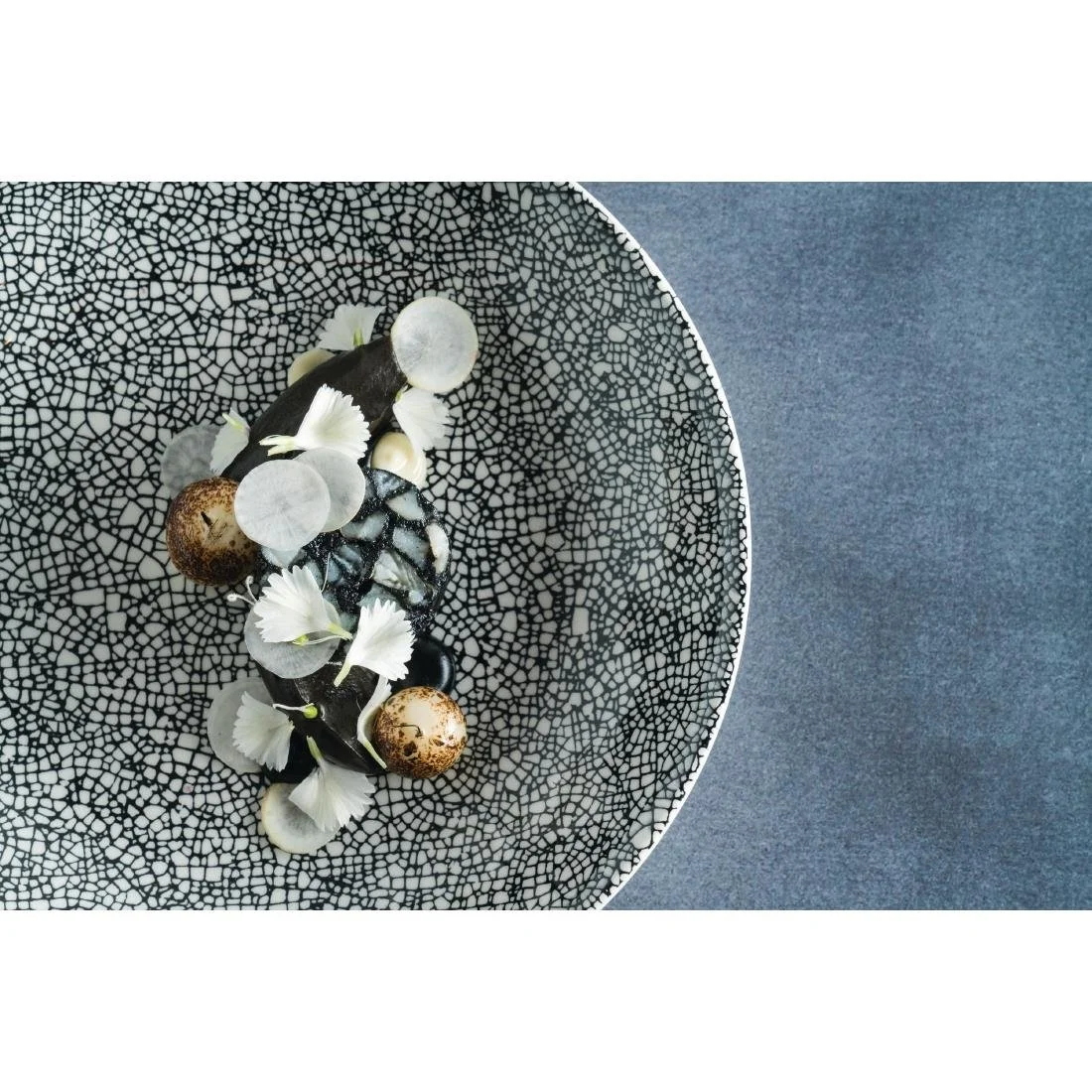 Steelite Ink Crackle Black Coupe Bowls 205mm (12 Pack) - Image 2