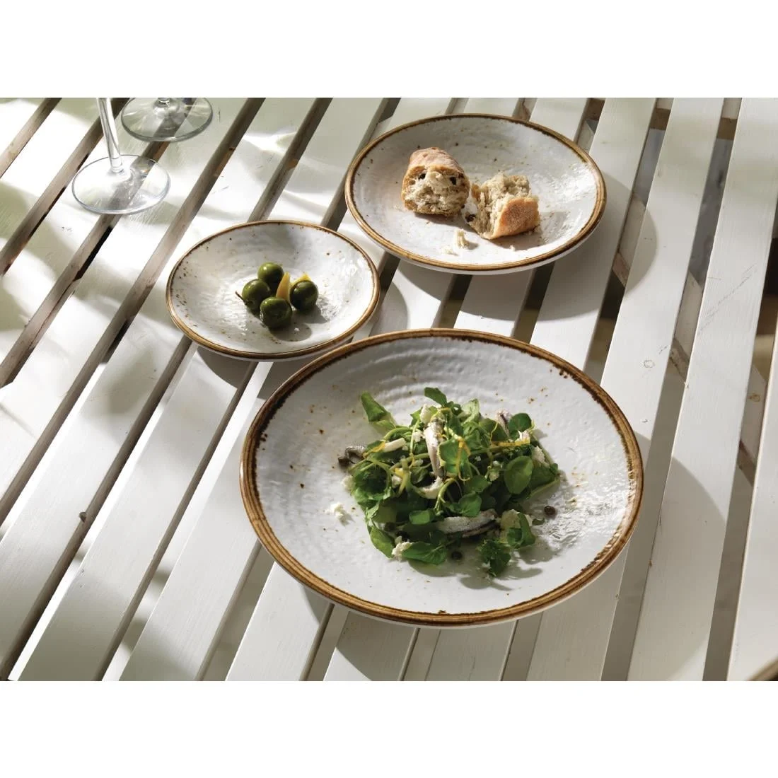 Steelite Craft Melamine Coupe Plates White 254mm (6 Pack) - Image 3
