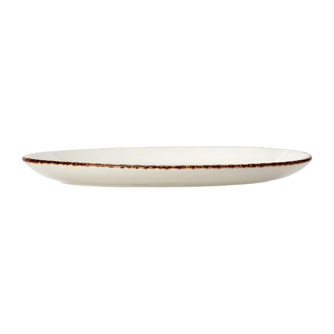 Steelite Brown Dapple Oval Coupe Plates 280mm (12 Pack) - Image 2