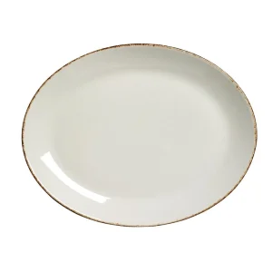 Steelite Brown Dapple Oval Coupe Plates 305mm (12 Pack)