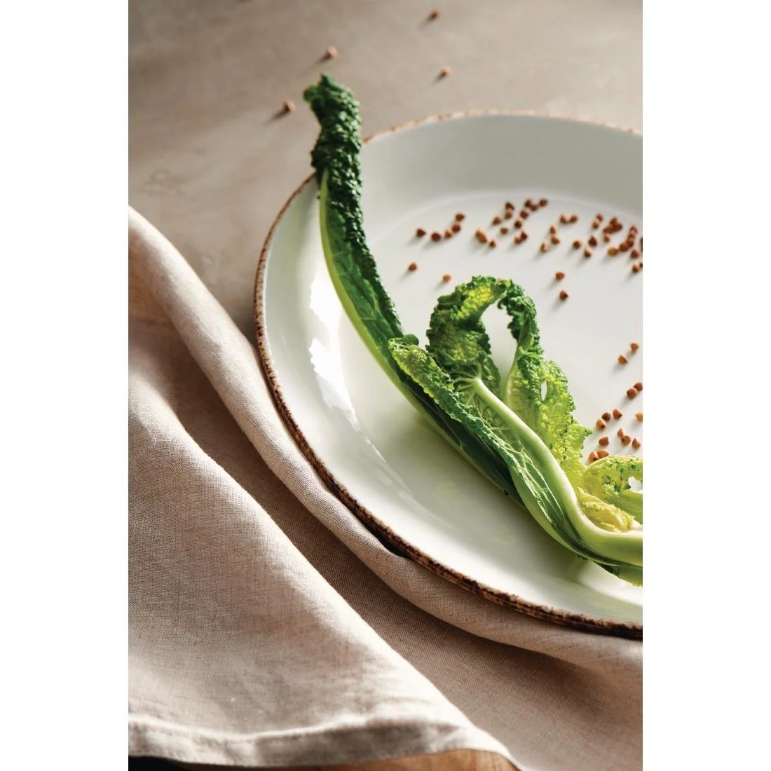 Steelite Brown Dapple Oval Coupe Plates 305mm (12 Pack) - Image 2