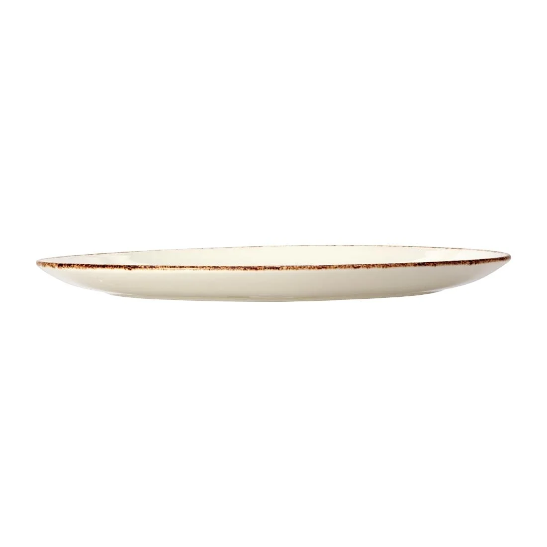 Steelite Brown Dapple Oval Coupe Plates 305mm (12 Pack) - Image 3