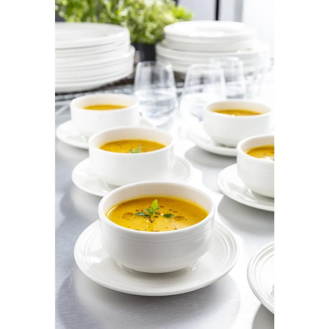 Steelite Bead Unhandled Stacking Soup Cups 285ml (12 Pack) - Image 4