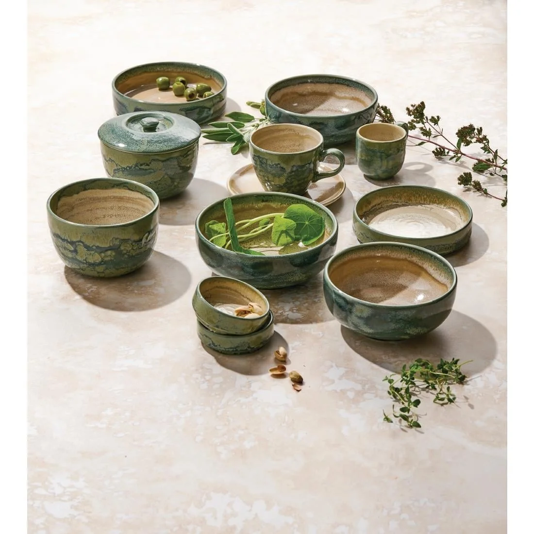 Steelite Aurora Revolution Jade Round Stacking Trays 202mm (12 Pack) - Image 4